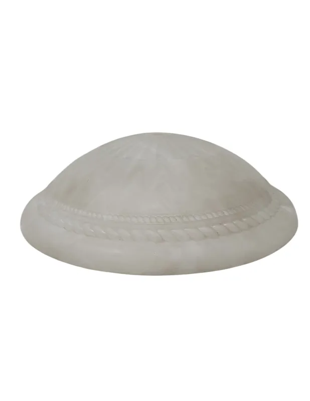 No Te Lo Pierdas Plato de Cristal Blanco Cordón 35 CM