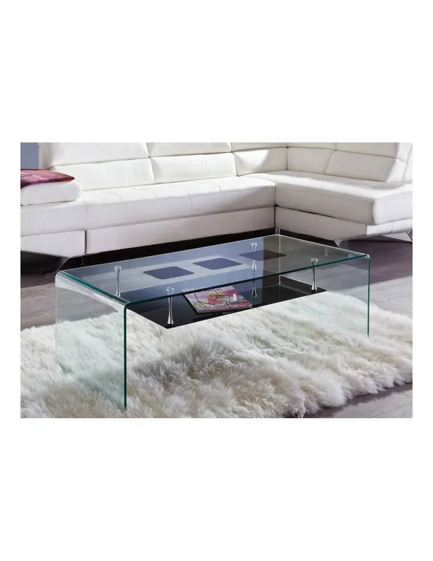 Exclusivo Mesa Cristal Curvado