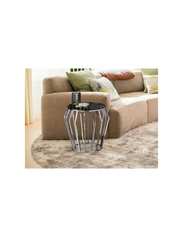 Ciros Mesa Acero Tapa Cristal Promoción Exclusiva