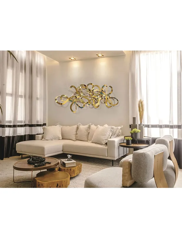 Schuller Medusa Escultura Pared Acero Dorado Promoción Exclusiva