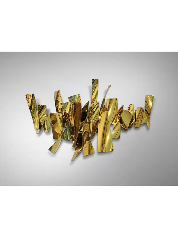 Fracture Escultura Pared Acero Oro Schuller Directo De Fábrica