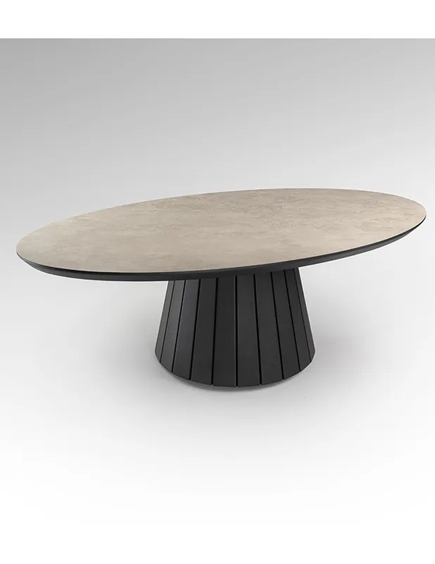 Koria Mesa de Centro Schuller Piedra Negro Artesanal