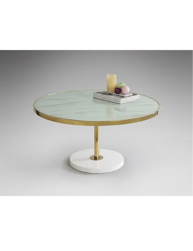 Tendencia Dekala Mesa de Centro Blanco Oro de Schuller