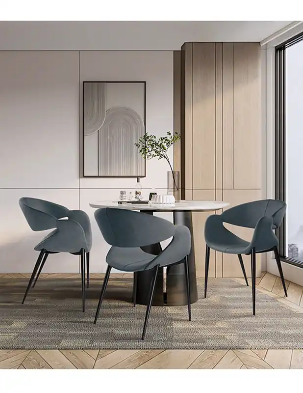 Marca Reconocida Giro Sillón Textil Azul Oscuro Negro de Schuller