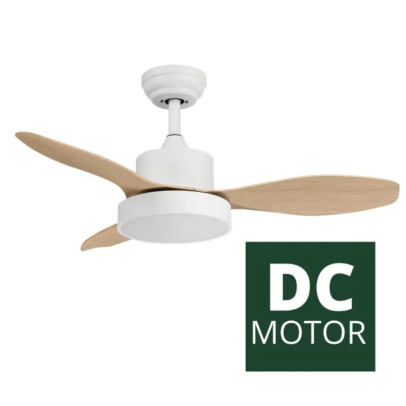 Profesional VENTILADOR DC RIGA MINI BLANCO PALAS NATURAL