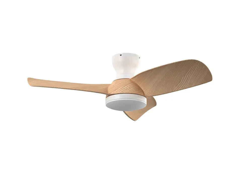 VENTILADOR LED CRETA XL BLANCO MADERA Económico