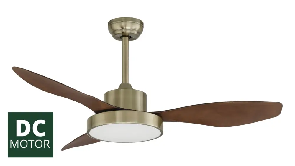 Bestseller VENTILADOR DC RIGA CUERO NOGAL