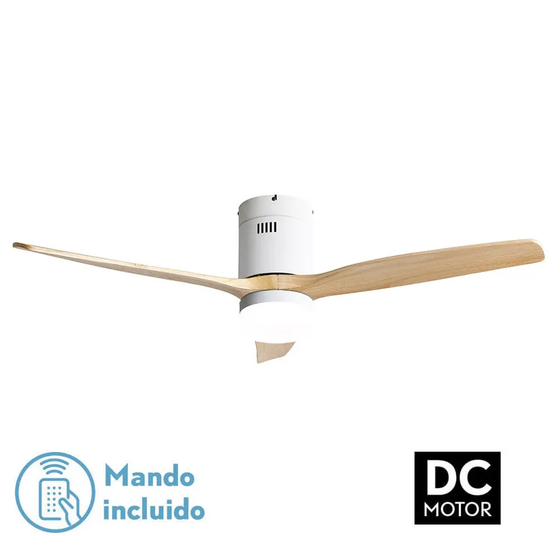 Alta Calidad VENTILADOR LED 18W DC AGUILON BLANCO 3 ASPAS HAYA 132 D