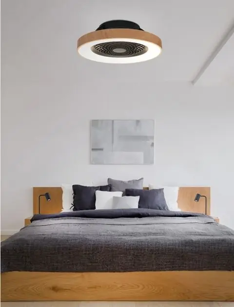 Envío Internacional TIBET  VENTILADOR NEGRO MADERA
