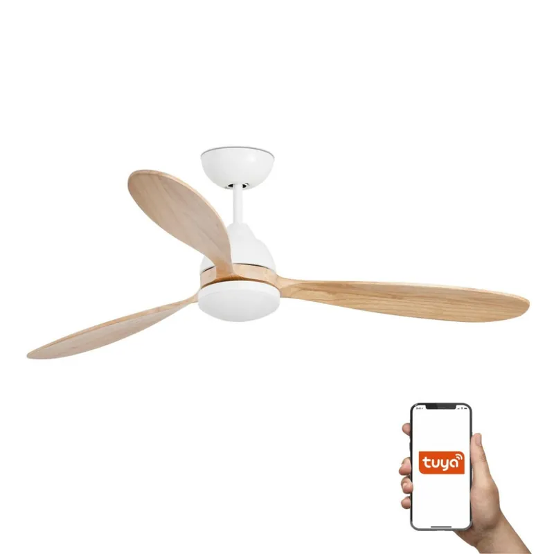 POROS Ø132 CM BLANCO 3 PALAS 19W LED TUYA Precio De Fábrica