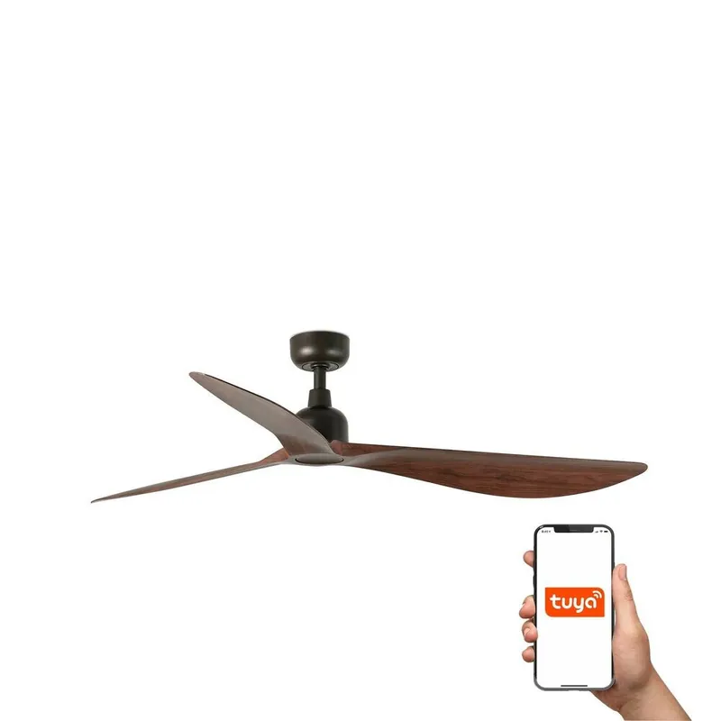 OUTWOOD L Ø150CM MARRON PALAS NOGAL OSCURO IP44 TUYA Oferta Especial