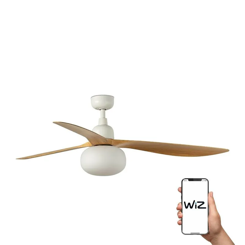 OUTWOOD L Ø150CM BLANCO PALAS ROBLE IP44 1XE27 WIZ Barato