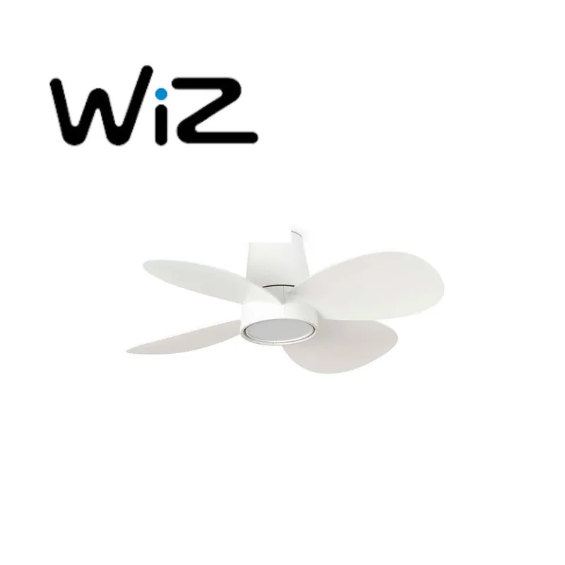 Económico KLOVER S Ø80CM BLANCO 4 PALAS 18W LED WIZ