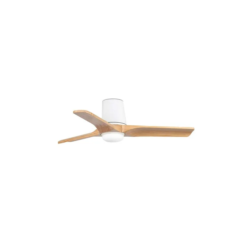 A Buen Precio HEYWOOD TUB S Ø90 BLANCO  MADERA CLARA LED 10W CCT