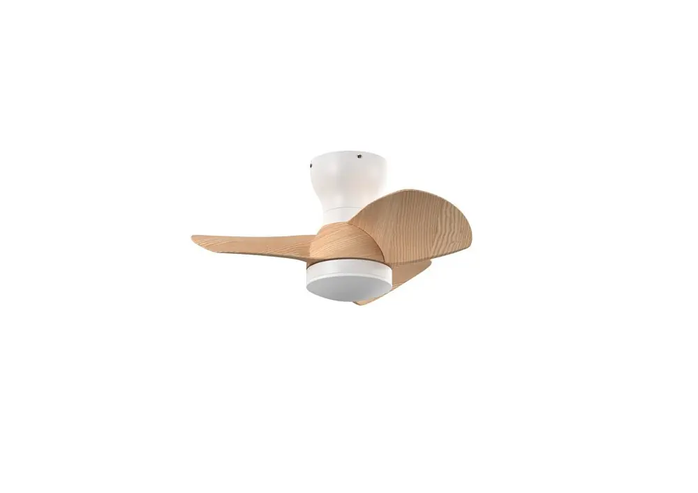 Máxima Calidad VENTILADOR LED CRETA XS BLANCO MADERA