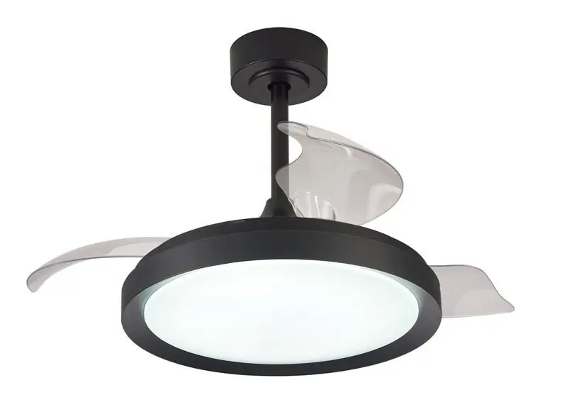 VENTILADOR RETRACTIL LED MISTRAL MINI NEGRO Premium
