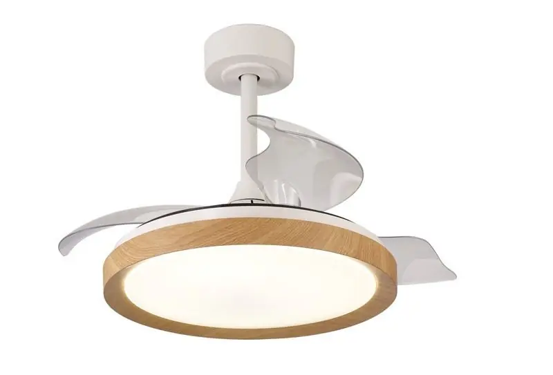 Últimas Unidades VENTILADOR RETRACTIL LED MISTRAL MINI MADERA