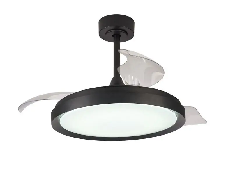 Tendencia VENTILADOR RETRACTIL LED MISTRAL NEGRO