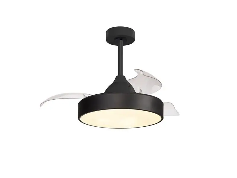 Novedad VENTILADOR LED RETRACTIL ALASKA MINI NEGRO