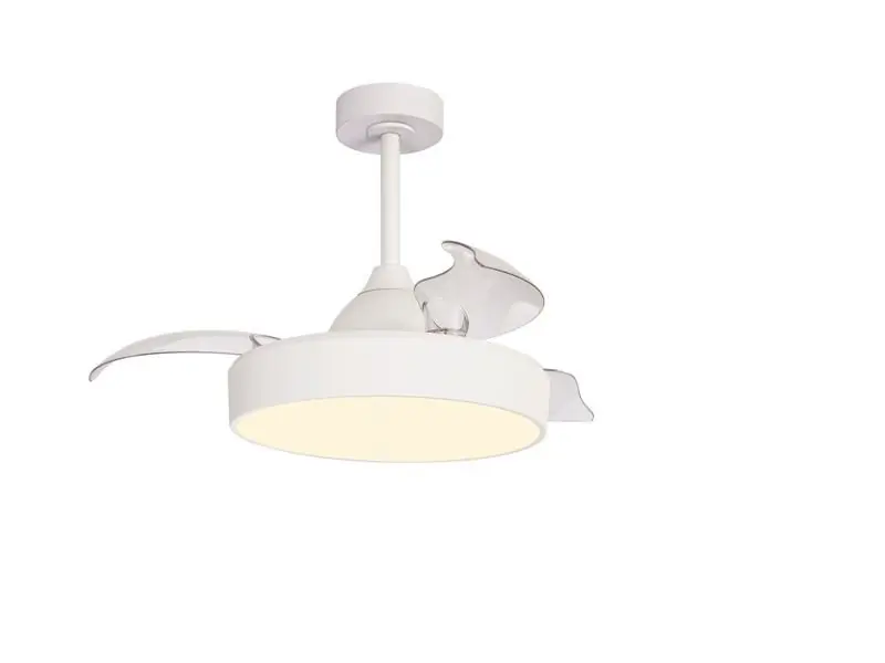 VENTILADOR LED RETRACTIL ALASKA MINI BLANCO Hecho A Mano