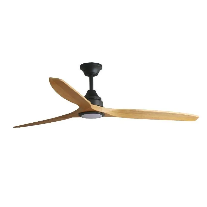 Directo De Fábrica ALO DC Ø1520MM NEGRO PALAS MADERA LED  20W CCT