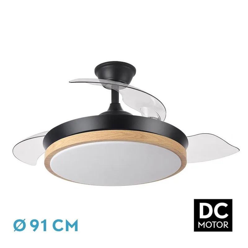 VENTILADOR DC EVROS MINI NEGRO/HAYA Artesanal