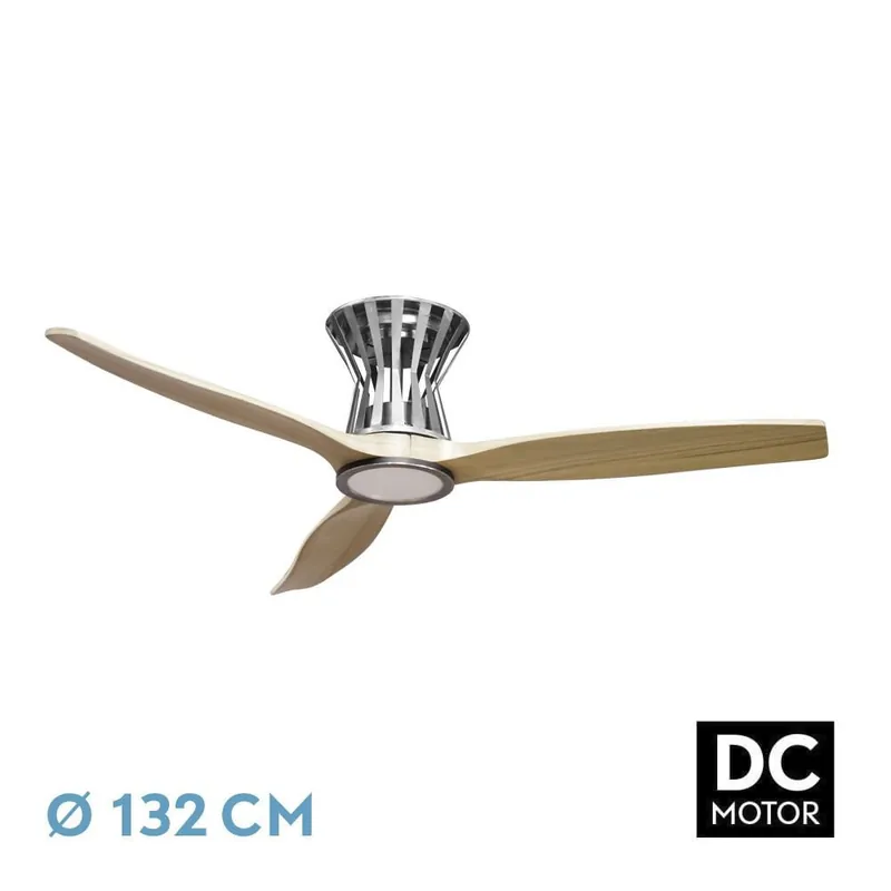 VENTILADOR DC BALTIR 18W NIQUEL/HAYA Nueva Colección