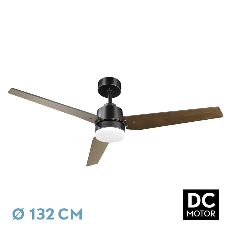 Original VENTILADOR DC CAPTUS 22W NEGRO - NEGRO/ROBLE