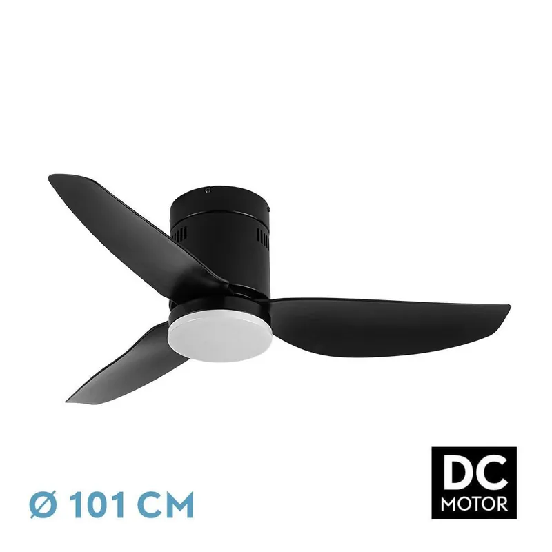 VENTILADOR DC BORAX 20W NEGRO Disponible Ahora