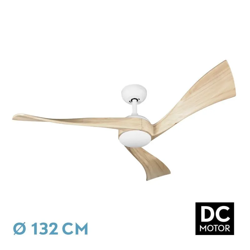 VENTILADOR DC JANUBI 22W BLANCO/HAYA Artesanal