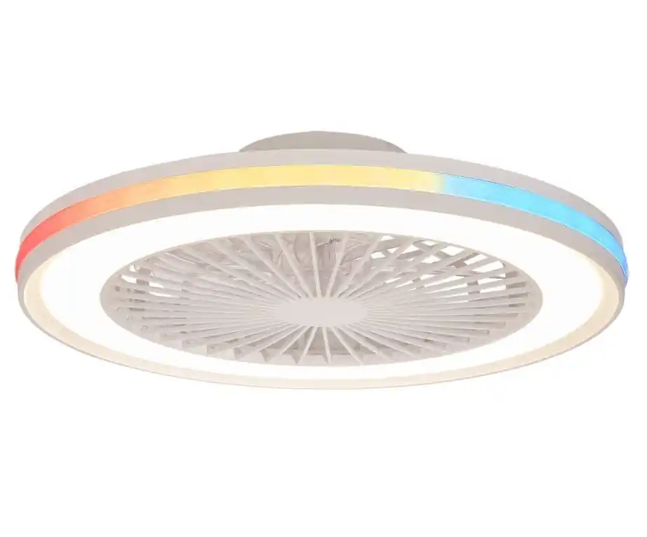 GAMER GRANDE VENTILADOR BLANCO LED Lujoso