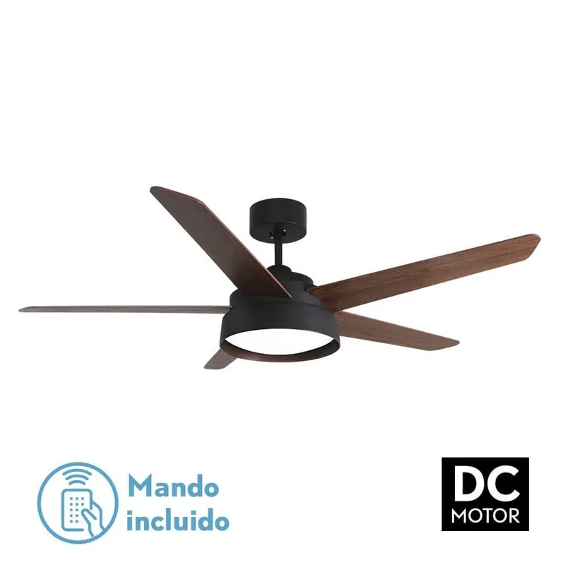VENTILADOR 25W DC MARRON LEBECHE  ASPAS  NOGAL/ROBLE Envío Inmediato
