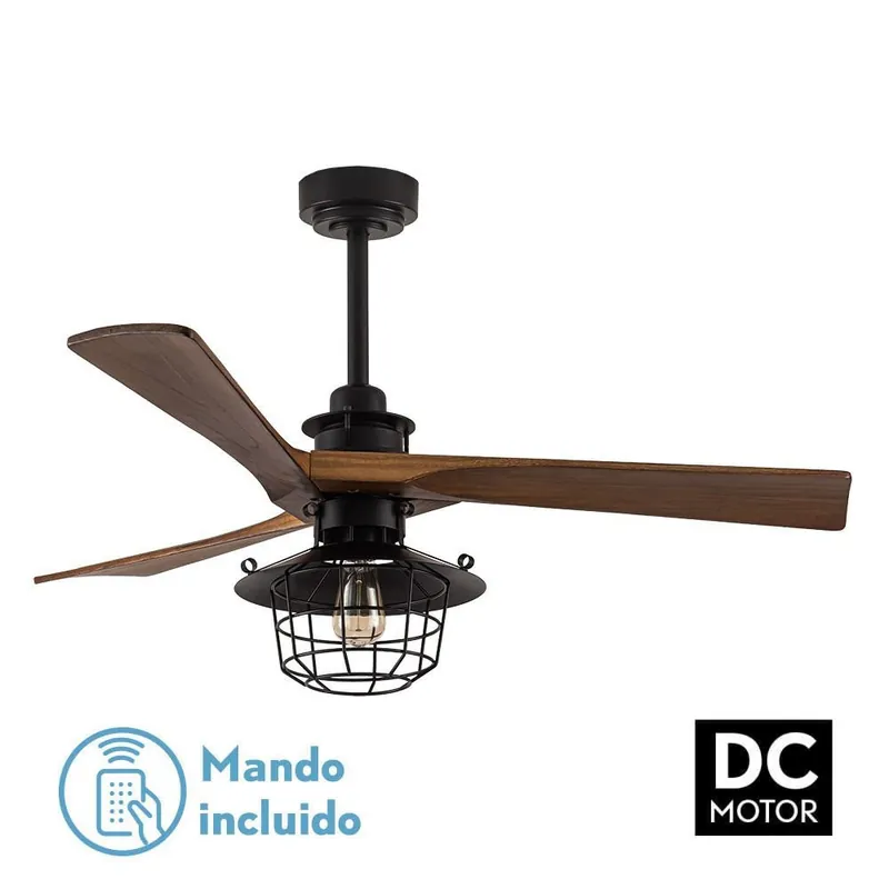 VENTILADOR DC VULTURNO NEGRO ROBLE Oferta