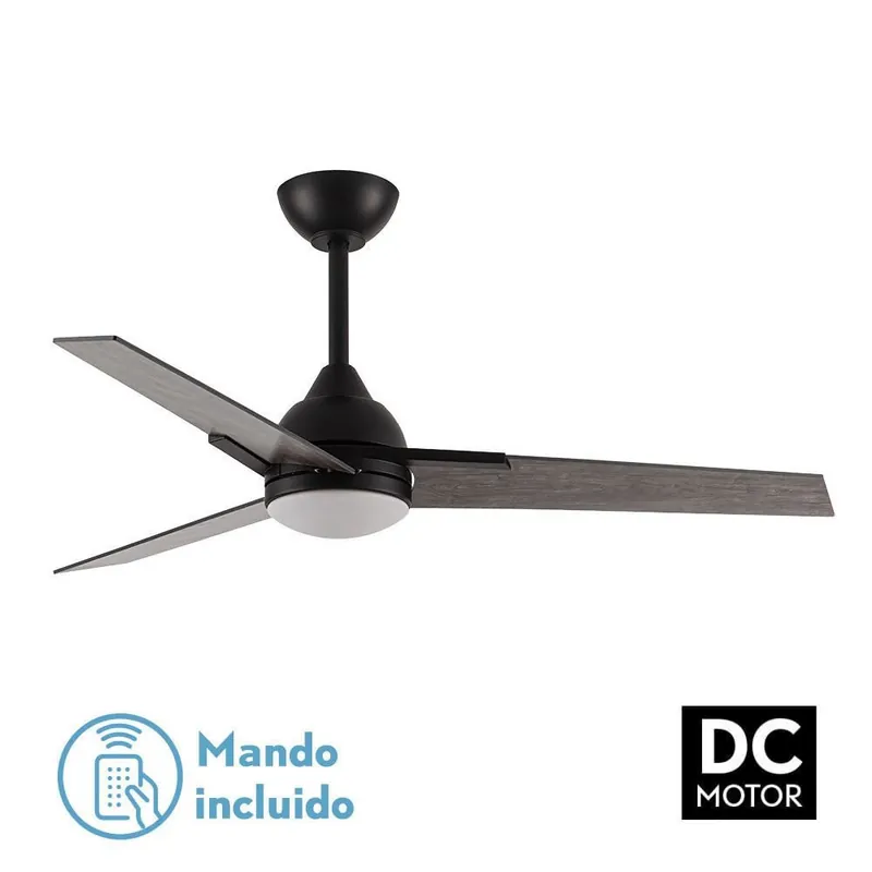 Auténtico VENTILADOR 22W DC ARGESTES NEGRO ASPAS GRIS