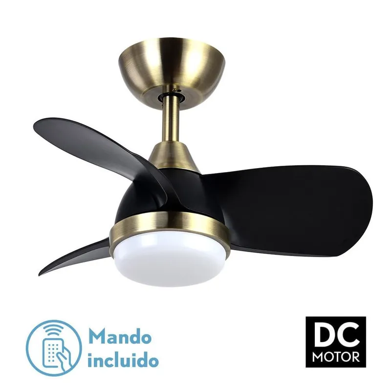 Liquidación VENTILADOR DC 24W PIRDO CUERO/NEGRO