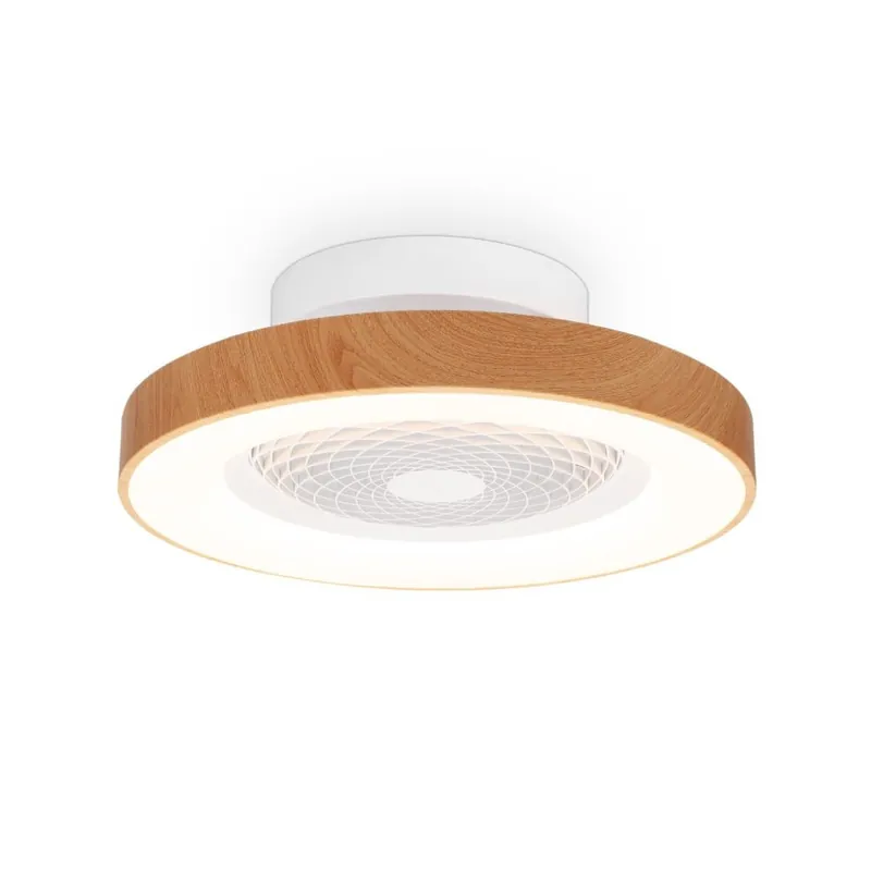 TIBET MINI VENTILADOR MADERA BLANCO LED Exclusivo