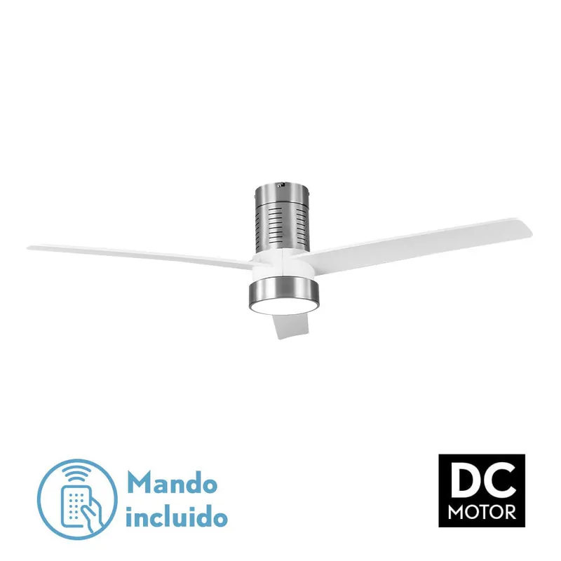 VENTILADOR DC TEO 24W 2950LM NIQUEL PALAS BLANCAS Ordenar Ahora Mismo