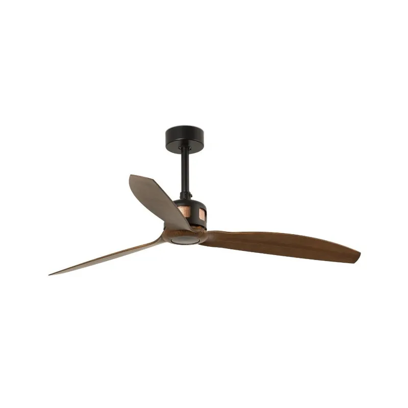 VENTILADOR COPPER FAN Ø1280 MM NEGRO 3 PALAS MADERA OSCURA Popular
