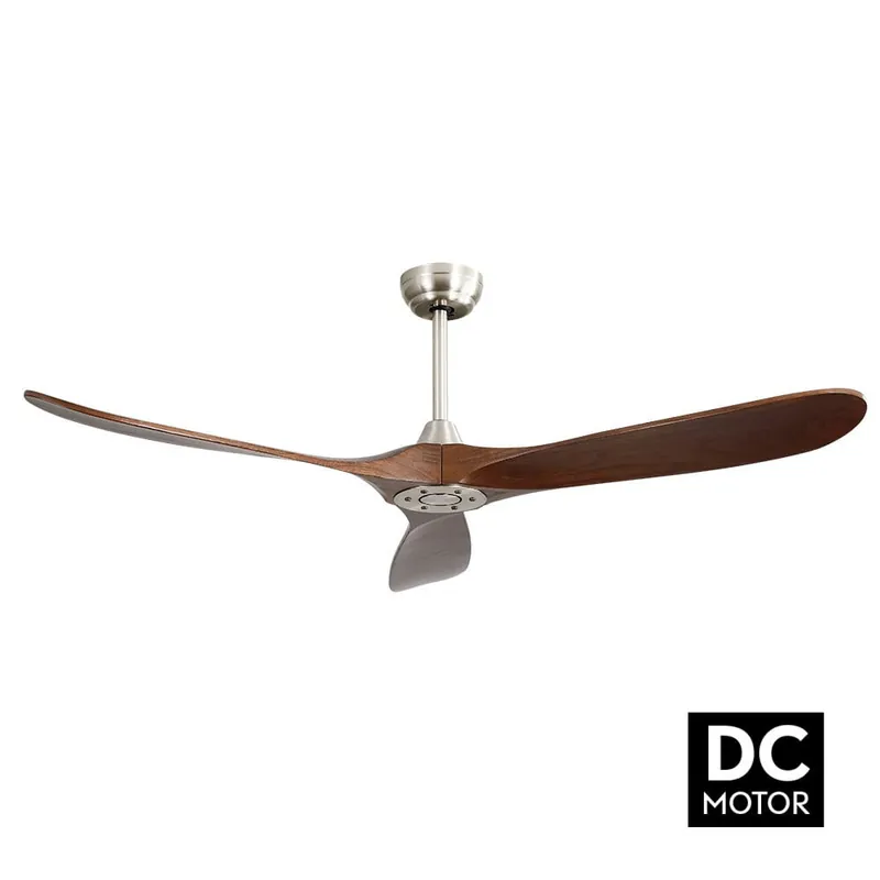 Alta Calidad VENTILADOR DC MARIN NIQUEL 3 ASPAS ROBLE