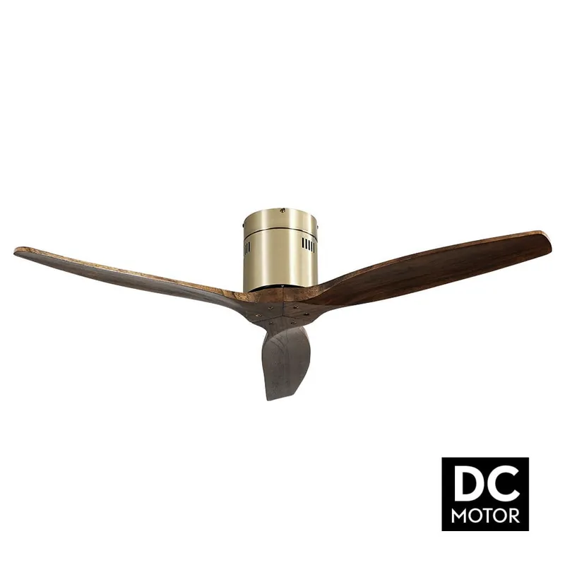VENTILADOR DC AGUILON CUERO 3 ASPAS ROBLE 132 D Entrega Rápida