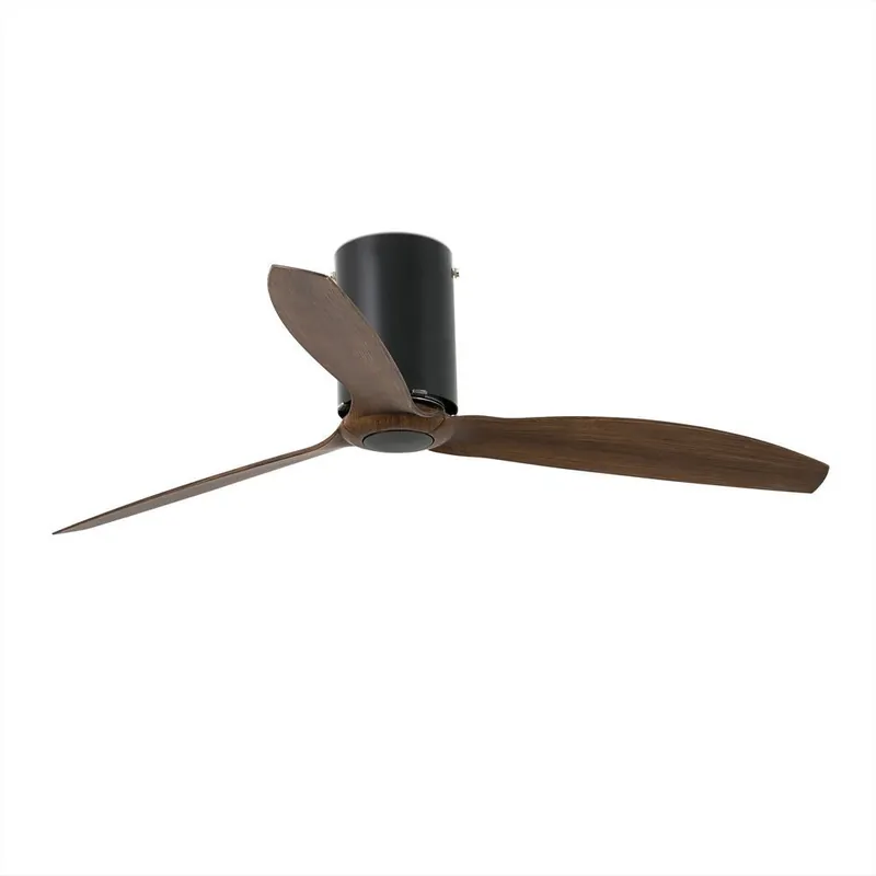 MINI TUBE FAN Ø 128 CMS NEGRO MADERA 3 PALAS MADERA A Buen Precio