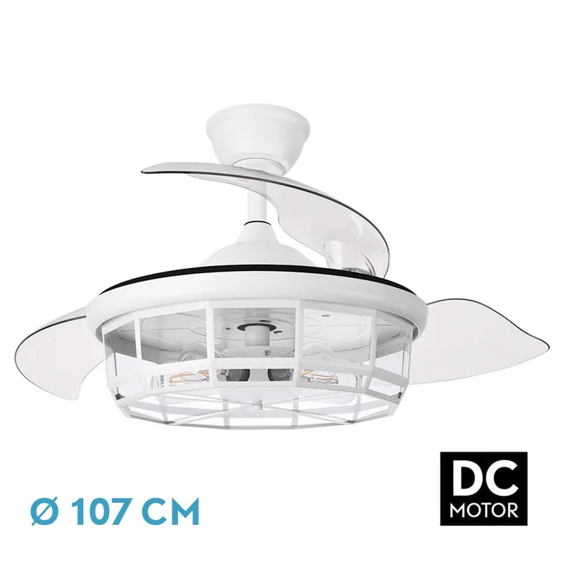 VENTILADOR DC TORNADO BLANCO 5 LUCES Última Oportunidad