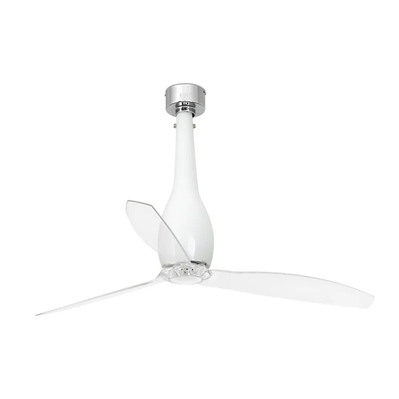 Precio De Oferta ETERFAN Ø128 CMS BLANCO BRILLO PALAS TRANSPARENTES
