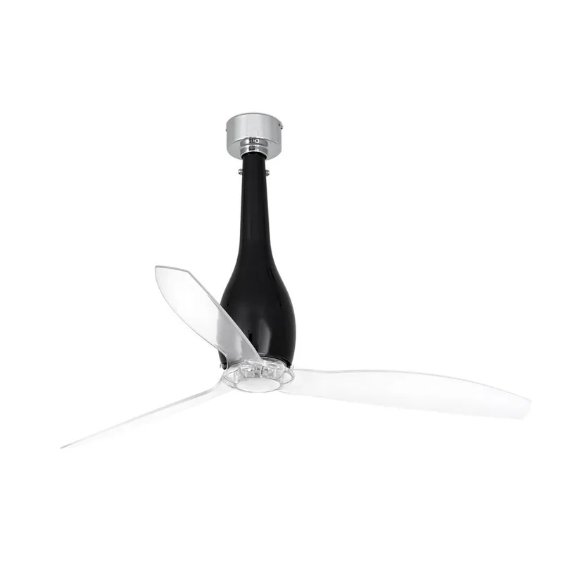 Ordena Ya ETERFAN Ø128 CMS NEGRO BRILLO PALAS TRANSPARENTES