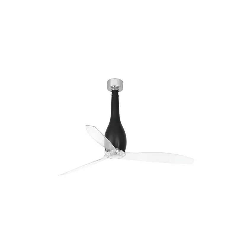 Favorito De Clientes ETERFAN Ø128 CMS NEGRO MATE PALAS TRANSPARENTES