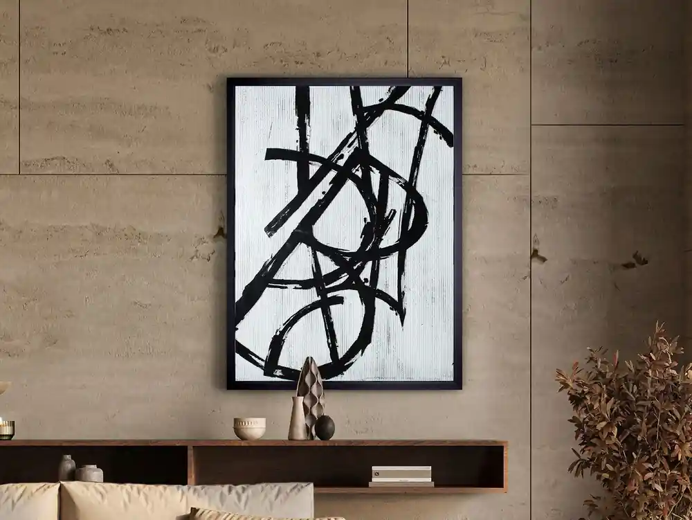 Hecho A Mano GRAPHOS BLANCO CUADRO 75X100
