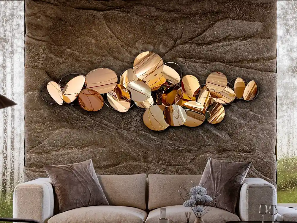 SERENITY ESCULTURA PARED ACERO ORO ROSA Stock Limitado