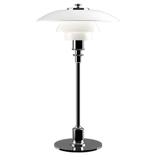 PH 2/1 Lámpara de Sobremesa High-Gloss Chrome-Plated - Louis Poulsen Certificado