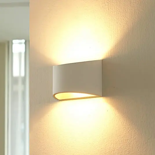 Directo De Fábrica Heiko Aplique de Pared White - Lindby