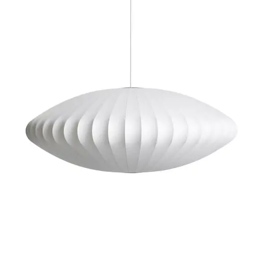Premium Lámpara colgante Nelson Saucer Bubble L, Ø 89 cm, blanca - HAY